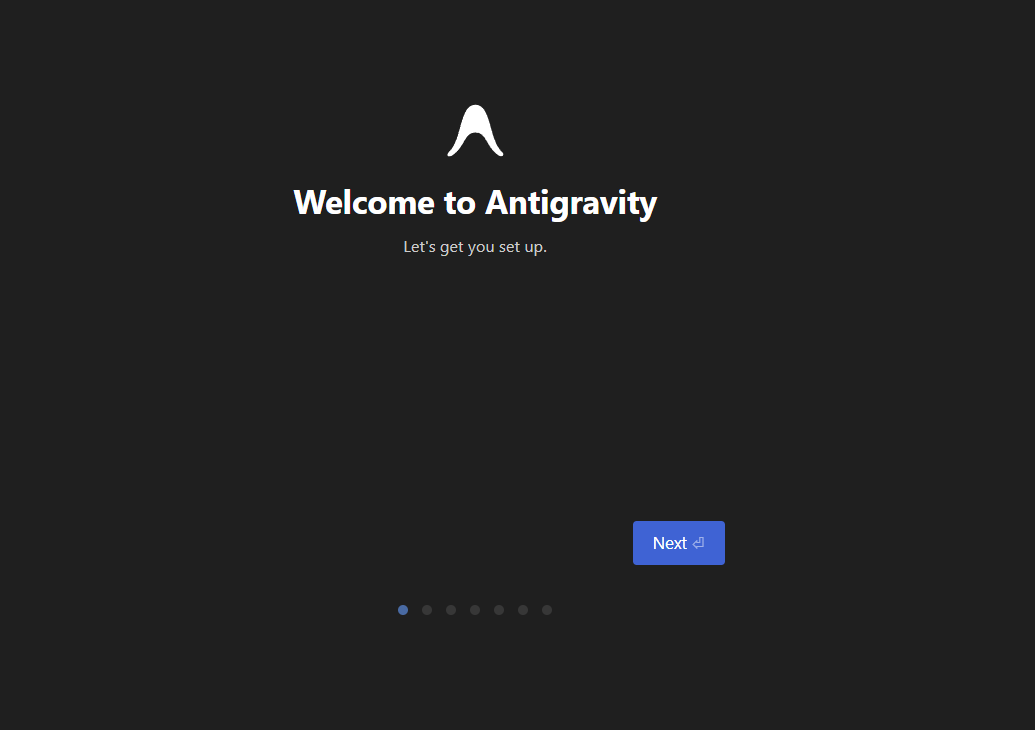 セットアップ完了後の初期画面