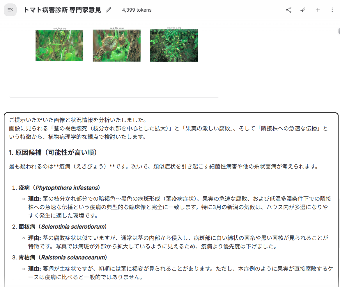 AI出力例:原因候補一覧+根拠の分析