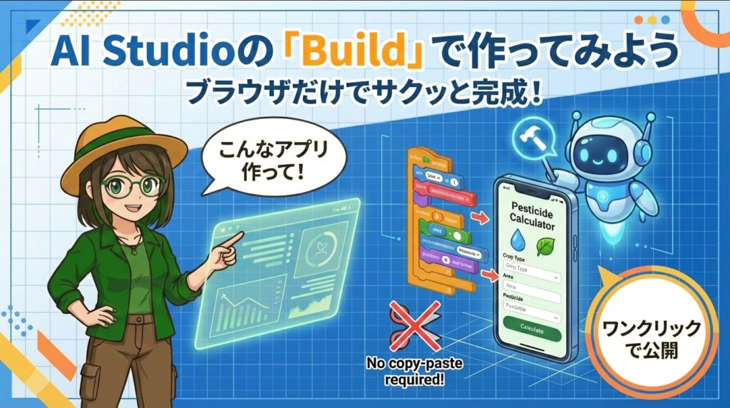 AI Studioの「Build」で農業アプリを作ってみよう！ ブラウザだけでサクッと完成！