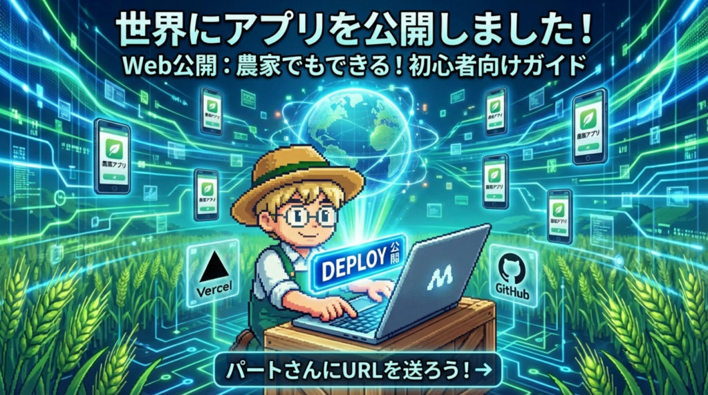 Vibe Codingで作ったアプリを”世界に公開”してみた！ 農家でもできるWeb公開 超入門
