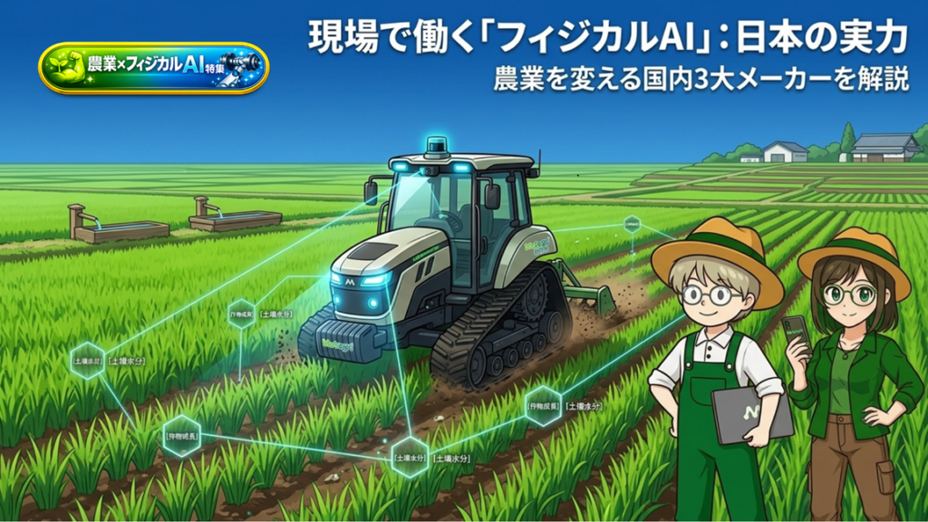 【第4弾】畑で動くフィジカルAI、ニッポンの実力！ 農業を変える国産3メーカーを徹底解説