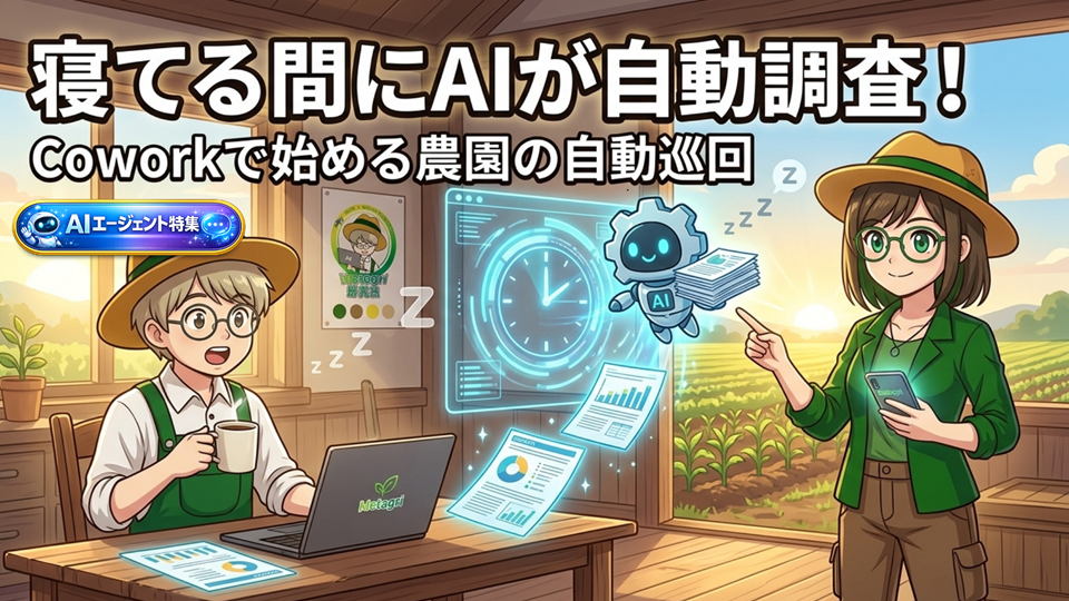 【第9弾】寝てる間にAIが調べてくれていた！ Coworkスケジューラー入門で始める農園の自動巡回